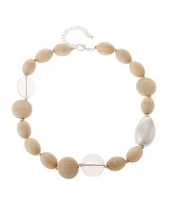 Blue Scarab Driftwood Necklace