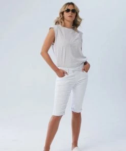 New London Dundee Hybrid Jogger Short | White | NLJ21 Shorts