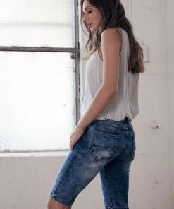 New London Norton Denim Shorts - Water - NLJ4