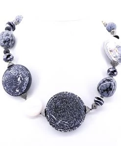 Elfy Jewellery Crackle Stone Necklace
