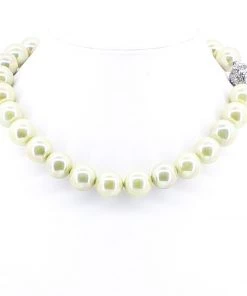 Touche' Citrus Pearl Necklace With Diamante Clasp -A10 Jewellery