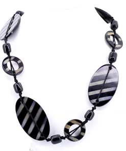 Holiday Dawn Necklace - Black Stripe