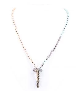 Stellar Rose Four Tone Necklace - Blue