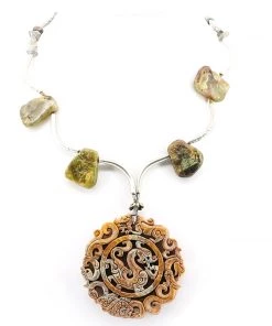 Jade & Mustard Necklace - Elfy - ELF3