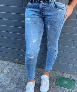 New London Dundee Hybrid Jogger Jeans | Wash | NLJ7