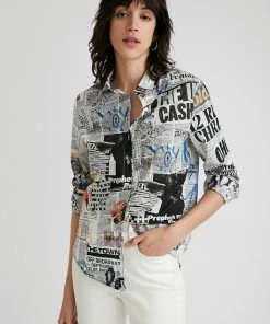 Desigual Newspaper Blouse | DG43 Clothing