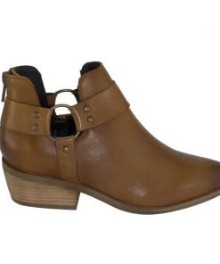 Human Shoes Oakley Leather Ankle Boots | Tan | HS17