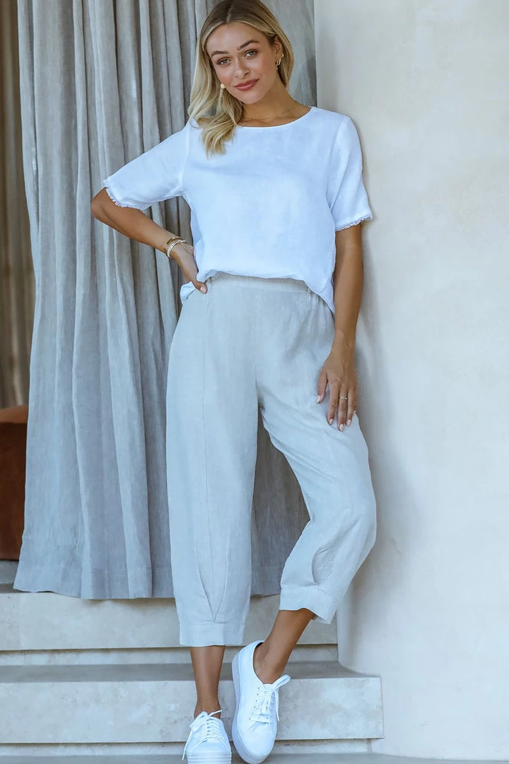 Naturals By O & J Natural Linen Pants | Sand | OJ7 1 Naturals By O & J Natural Linen Pants | Sand | OJ7