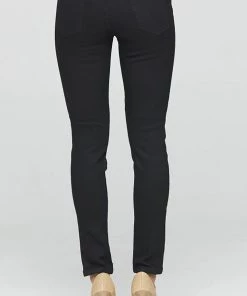 New London Olney Black Taper Jeans | NLJ16