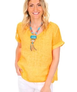 So French So Chic Linen Art Top | Arango | SF1