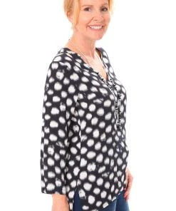 Olive Et Julie V Neck Long Sleeve Top - OJ5