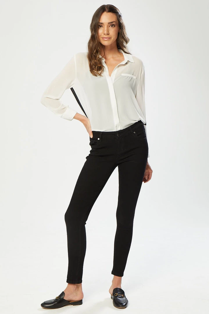 New London Olney Black Taper Jeans | NLJ16 1 New London Olney Black Taper Jeans | NLJ16