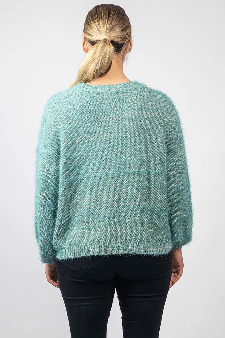 Olive Et Julie A Touch Of Gold Knit | Sea | OJ6 Clothing 3 Olive Et Julie A Touch Of Gold Knit | Sea | OJ6 Clothing