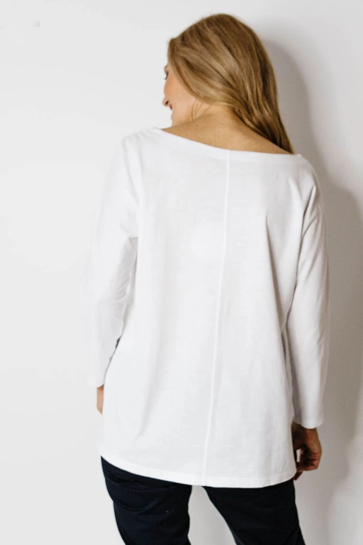 Goondiwindi Cotton Tops White 3/4 Sleeve Top 2 Goondiwindi Cotton Tops White 3/4 Sleeve Top