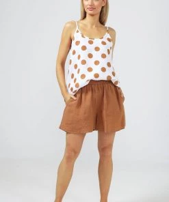 The Shanty Corporation Clothing Capri Linen Shorts - Tan - TS2 7 The Shanty Corporation Clothing Capri Linen Shorts - Tan - TS2