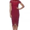 Pink Ruby Events Vivienne Cap Sleeve Dress | Magenta