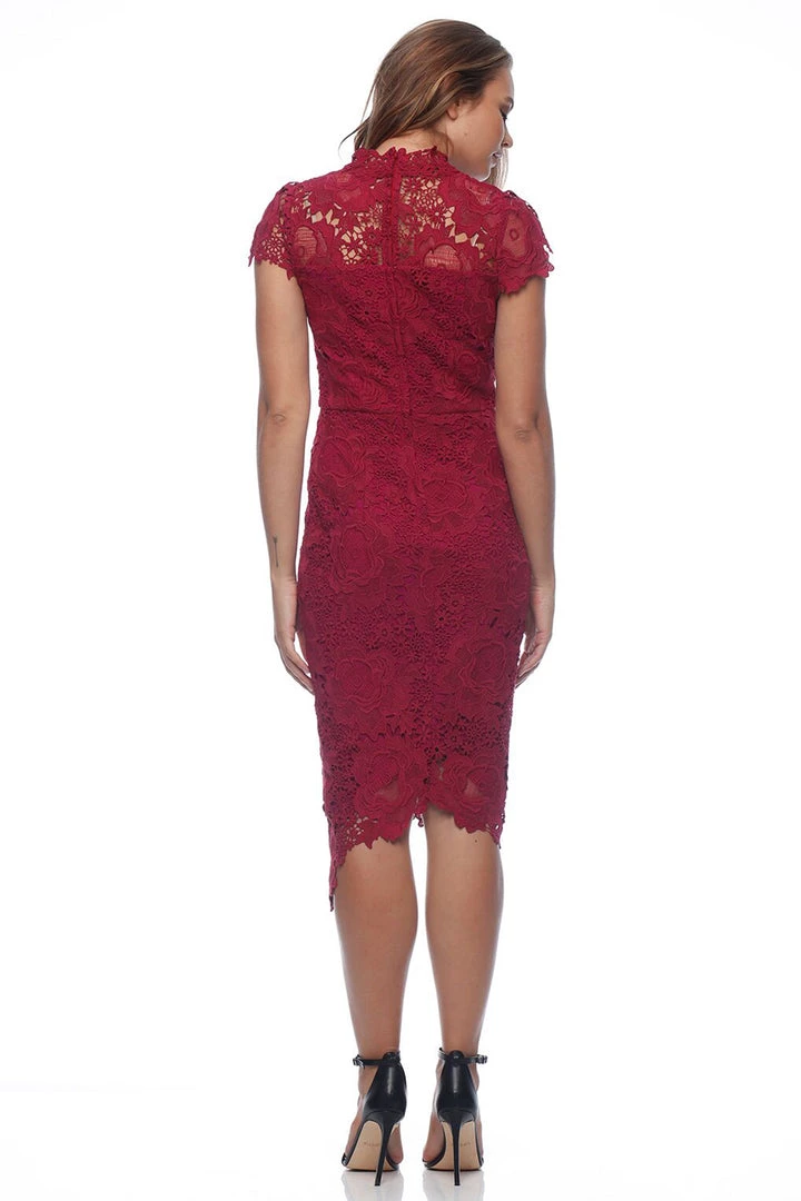 Pink Ruby Events Vivienne Cap Sleeve Dress | Magenta 2 Pink Ruby Events Vivienne Cap Sleeve Dress | Magenta