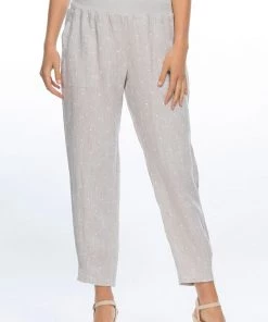 Gordon Smith Jersey Waist Pull On Spot Linen Pants