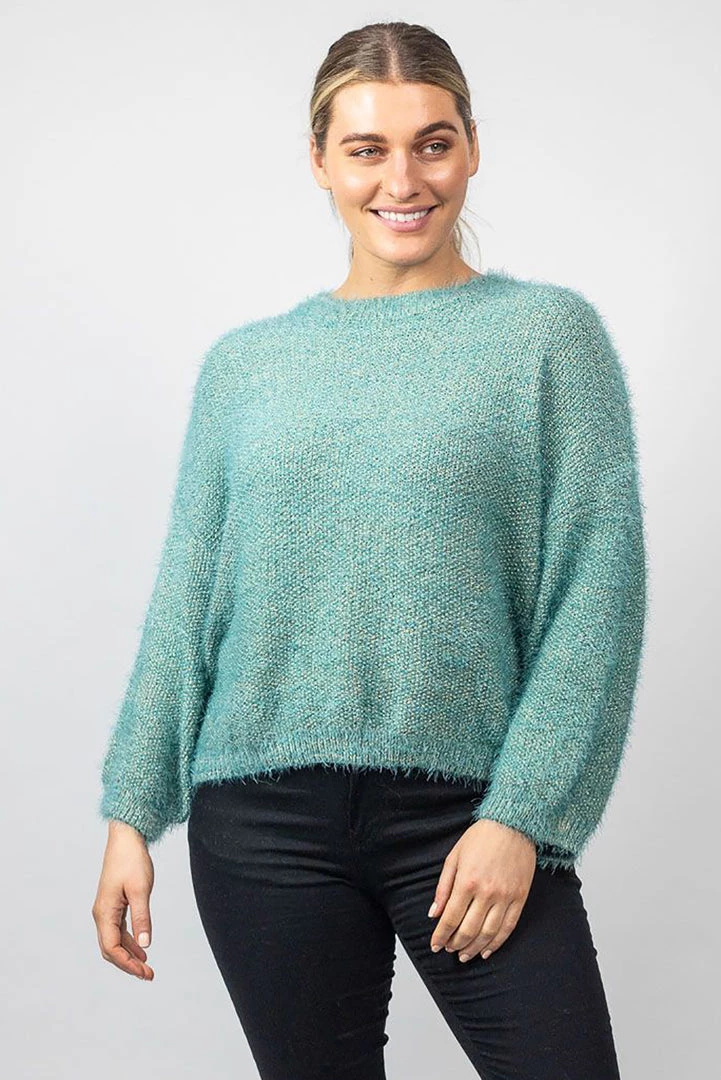 Olive Et Julie A Touch Of Gold Knit | Sea | OJ6 Clothing 2 Olive Et Julie A Touch Of Gold Knit | Sea | OJ6 Clothing