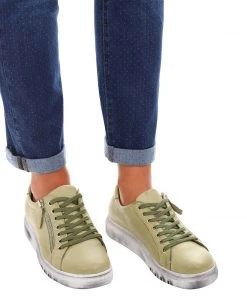 Rilassare Tatter Leather Sneaker | Khaki