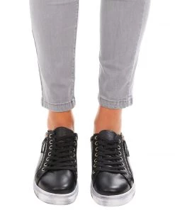 Rilassare Tatter Leather Sneaker | Black | RS3