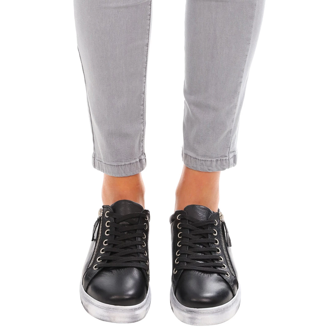 Rilassare Tatter Leather Sneaker | Black | RS3 2 Rilassare Tatter Leather Sneaker | Black | RS3