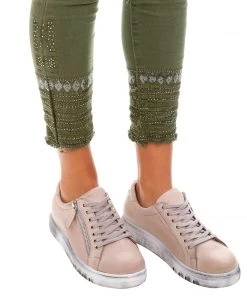 Rilassare Tatter Leather Sneaker | Taupe | RS3 Shoes