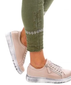 Rilassare Tatter Leather Sneaker | Taupe | RS3 Shoes