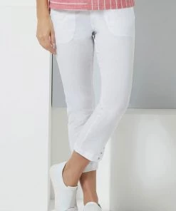 Foil Ring Cycle Eyelet Pants | White