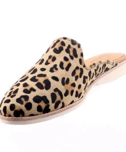 Rollie Madison Mule Camel - Leopard Shoes