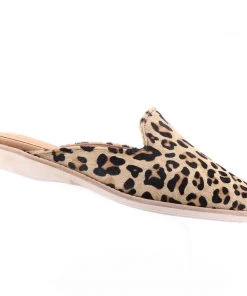 Rollie Madison Mule Camel - Leopard Shoes