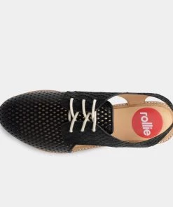 Rollie Slingback Punch Shoe | Geo Black Shoes