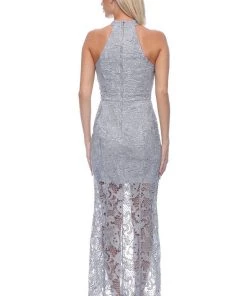 Romance Celestina Halter Maxi Dress - Light Blue-ROM23