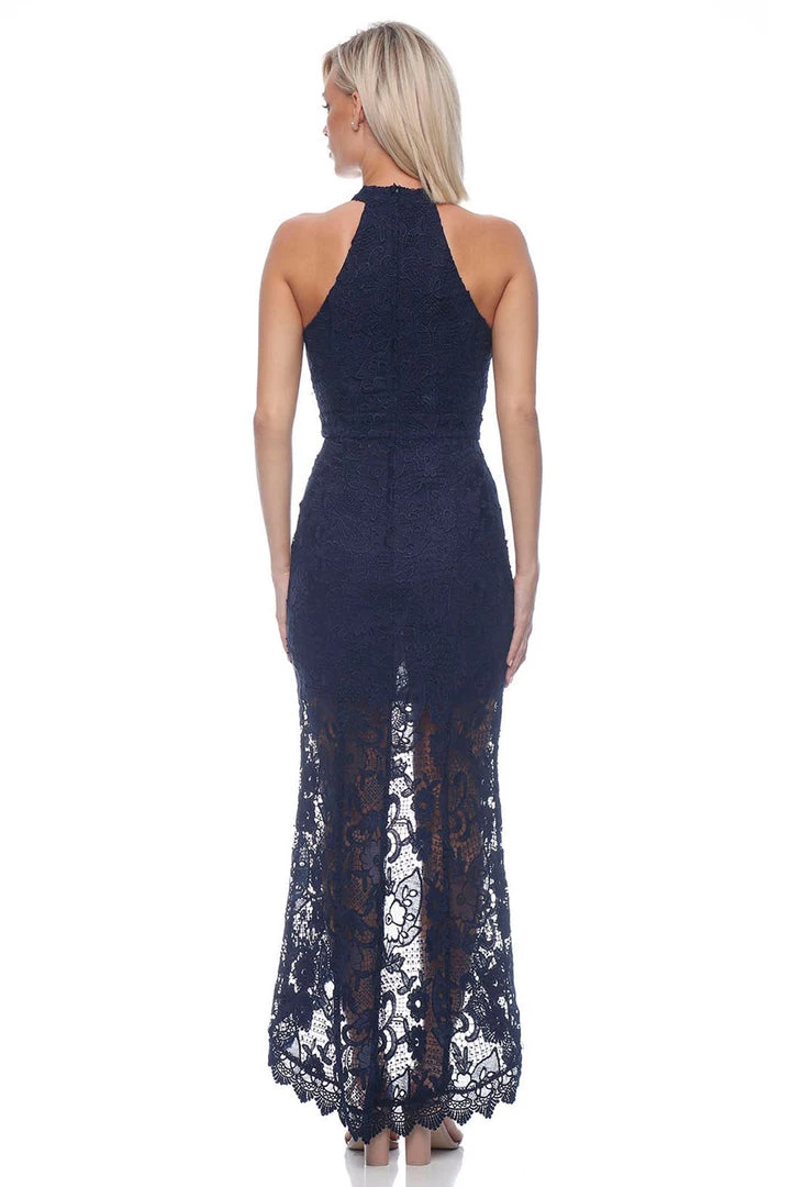 Romance Celestina Halter Maxi Dress - Navy-ROM24 2 Romance Celestina Halter Maxi Dress - Navy-ROM24