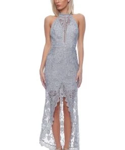 Romance Celestina Halter Maxi Dress - Light Blue-ROM23