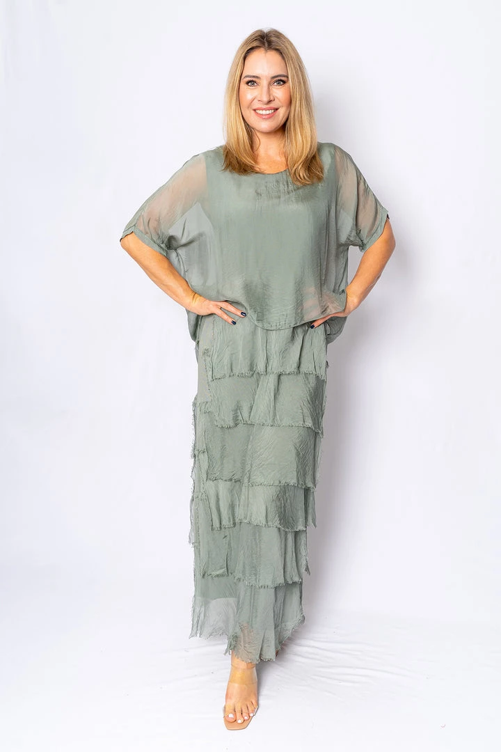 The Italian Closet Rowena Dress | Olive | Tic2 Clothing 1 The Italian Closet Rowena Dress | Olive | Tic2 Clothing