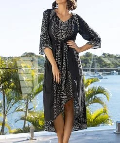 Rubyyaya Bonner Tie Dress | Black | RY25s