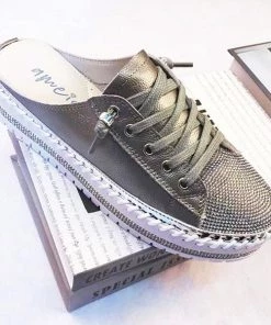 Ameise Shoes Sarah Slide | Gun Metal | AM2