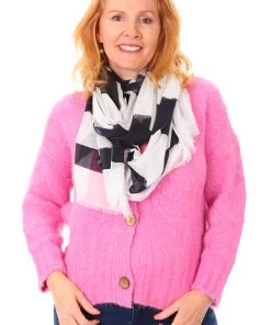 Clarity Black Stripe Scarf