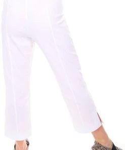 Foil Signat 7/8 Trapeze Pants | White