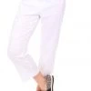 Foil Signat 7/8 Trapeze Pants | White