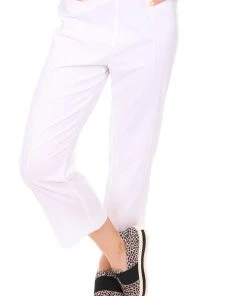 Foil Signat 7/8 Trapeze Pants | White