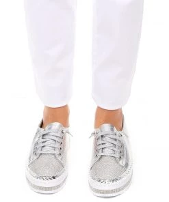 Ameise Sky Lace Up Sneaker | Silver | AM3 Shoes
