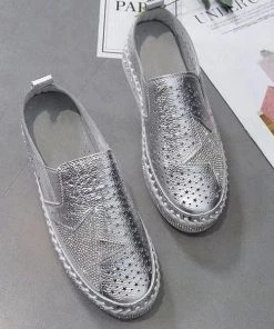 Ameise Starr Slip On Sneaker | Silver | AM6 Shoes