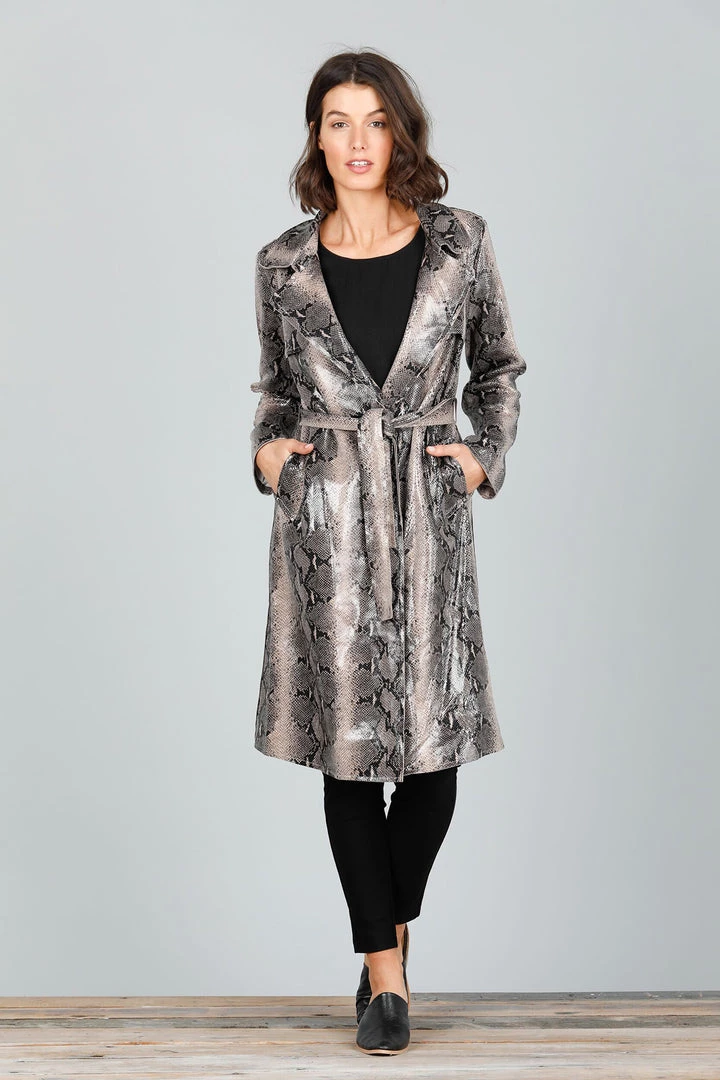 Brave & True Safari Trench Coat | Beige Snake Jackets/Coats 1 Brave & True Safari Trench Coat | Beige Snake Jackets/Coats