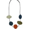 Spice Up Wood Disc Necklace | Blue | CR4