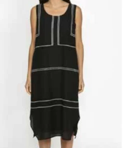 Ping Pong Dresses Embroidered Dress | Black | PP10 S