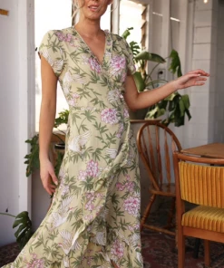 Talisman Palm Springs Dress | Bird Of Paradise Green | T20s Resort Wear