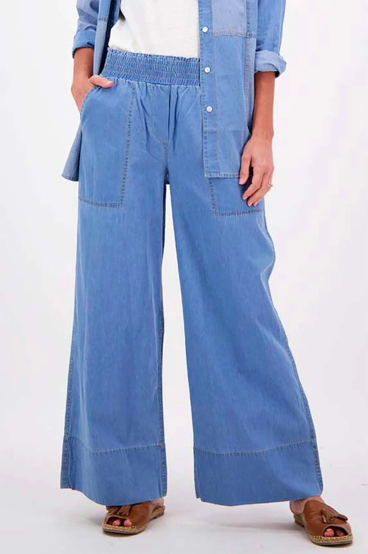 Lula Soul Palazzo Pant | Denim | LS32 Clothing 1 Lula Soul Palazzo Pant | Denim | LS32 Clothing