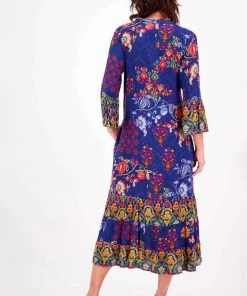 Lula Soul Delaney Buttoned Dress | Blue | LS44 Resort Wear